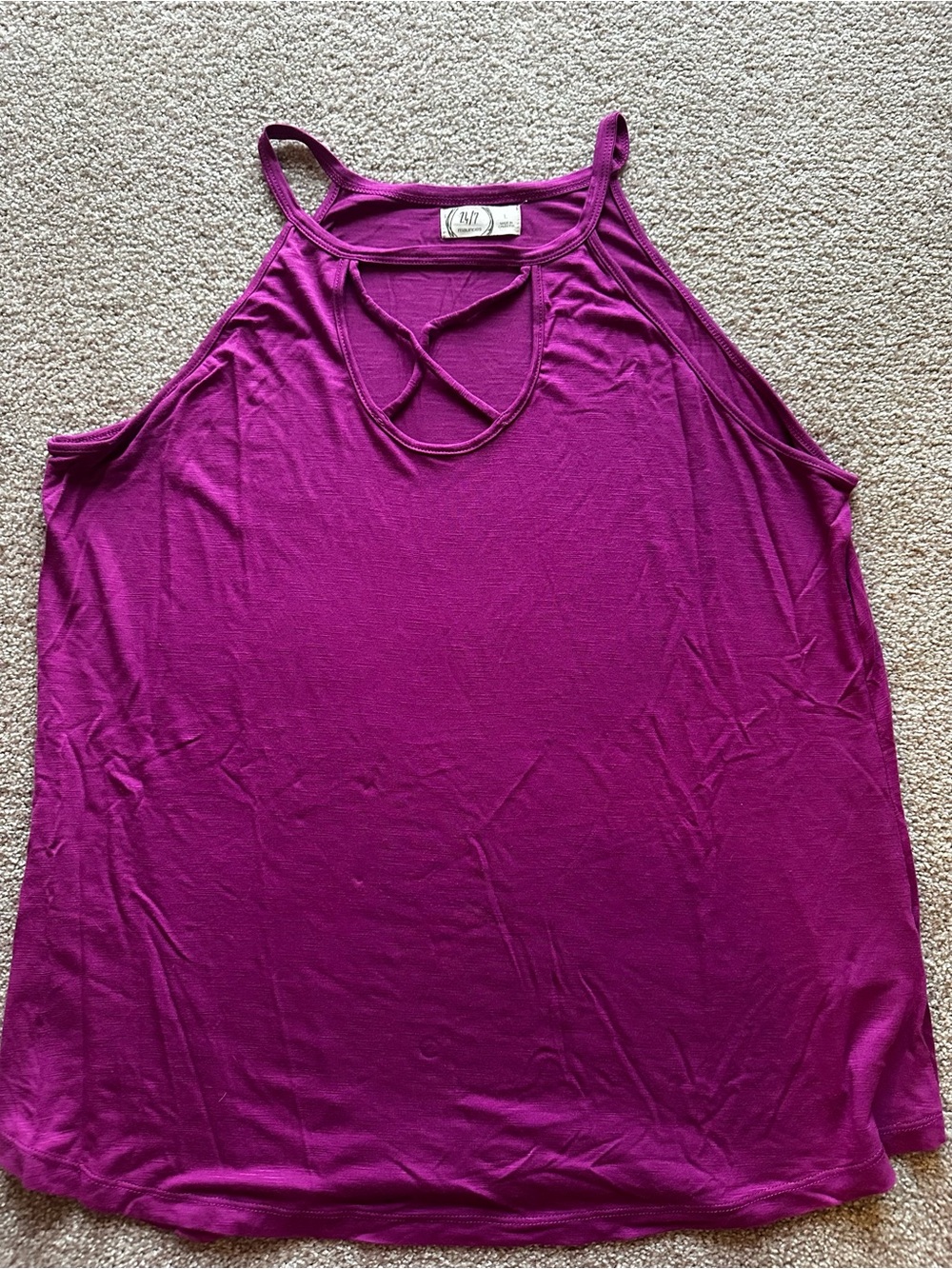 Maurices Crisscross Halter Tank Top - Fuchsia